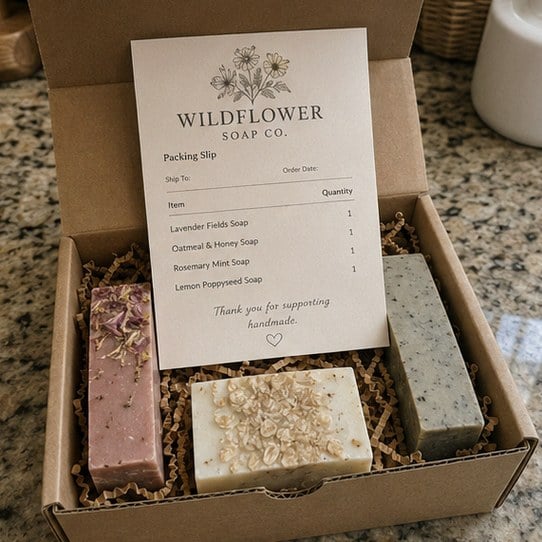 Custom packing slips — customer photo