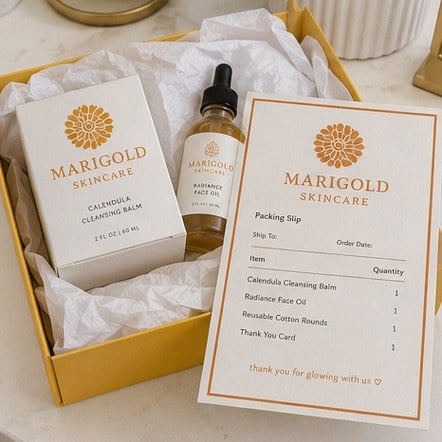 Custom packing slips for small business