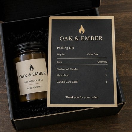 Custom printed packing slips in bulk