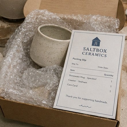 Promotional custom packing slips with company logo