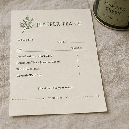 Perforated Order Slip