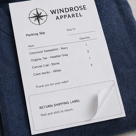 Return Label Combo Slip