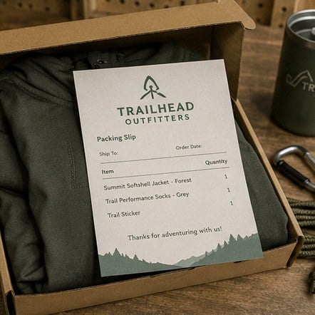 Wholesale custom packing slips